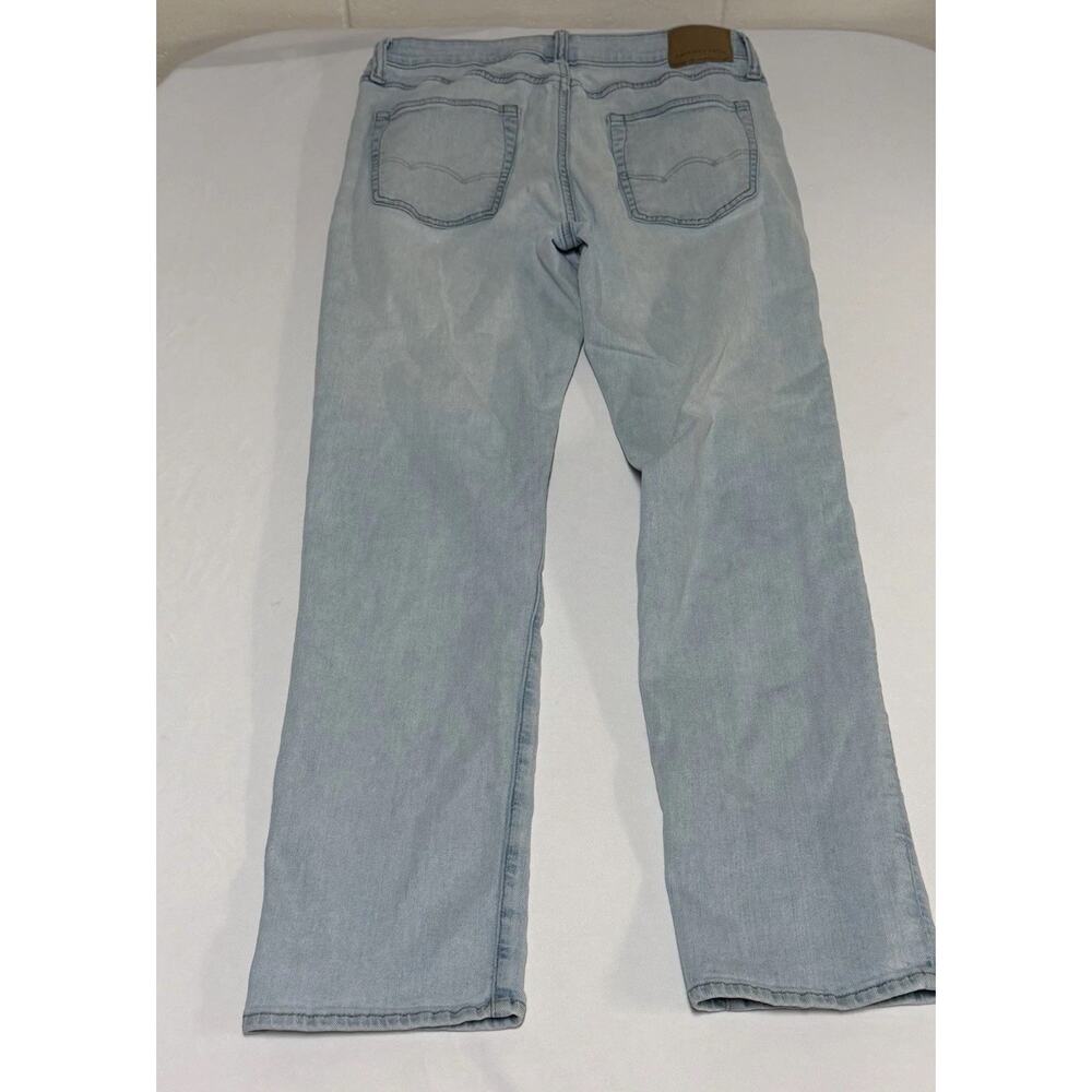 American Eagle Jeans Men’s 32X34 Airflex+ Athletic Straight Blue Light Wash - Picture 2 of 16